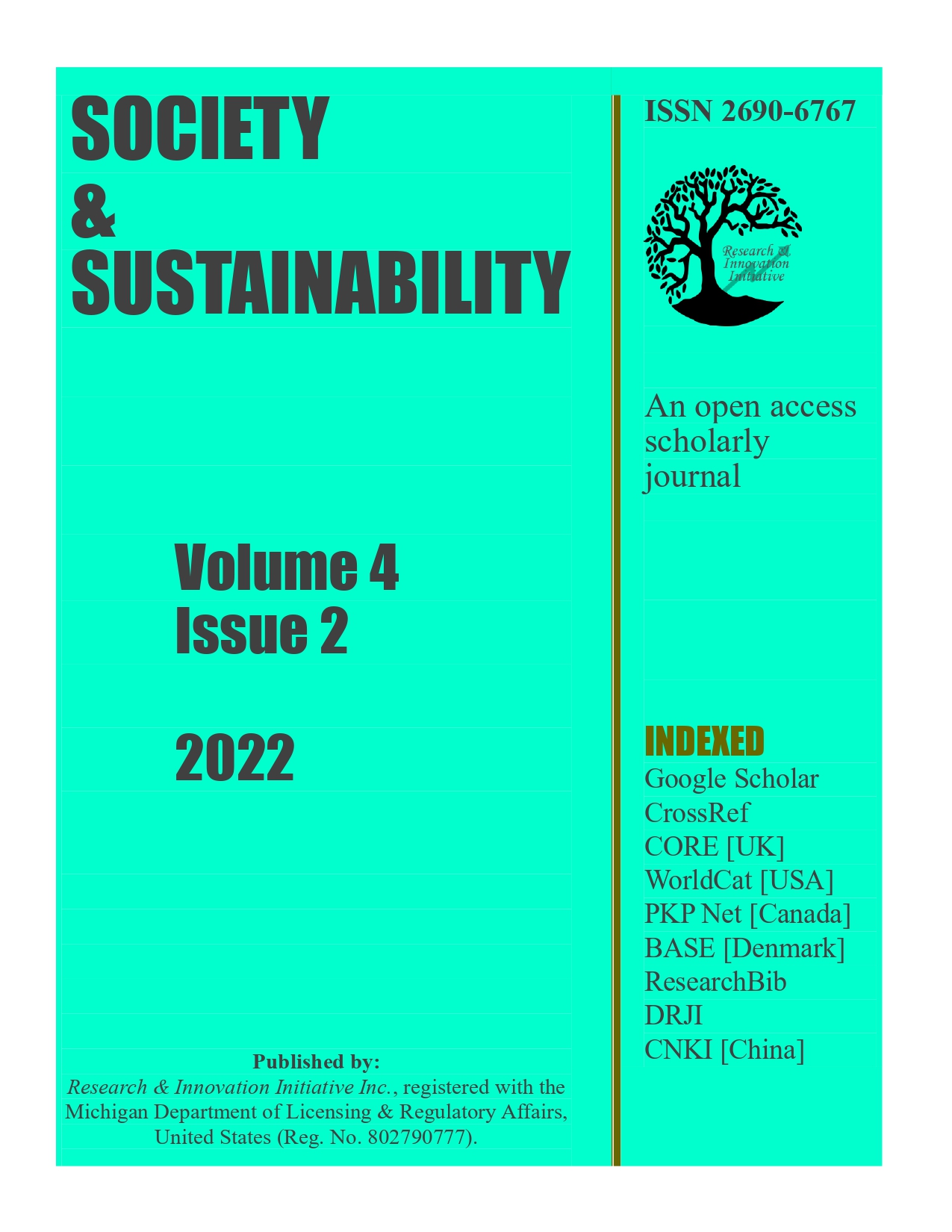 					View Vol. 4 No. 2 (2022): Society & Sustainability 
				